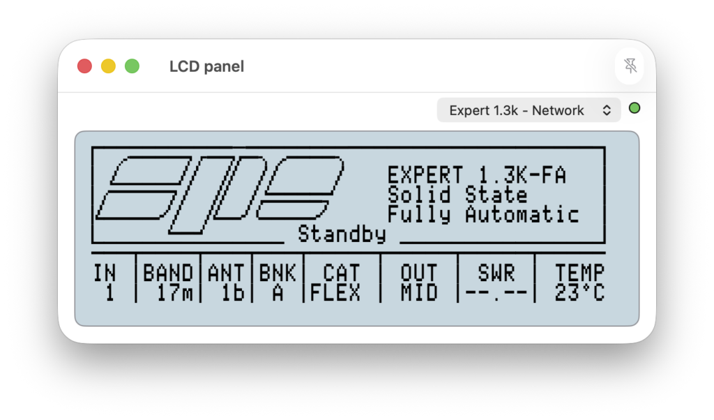 Expert Controller Plus - LCD window