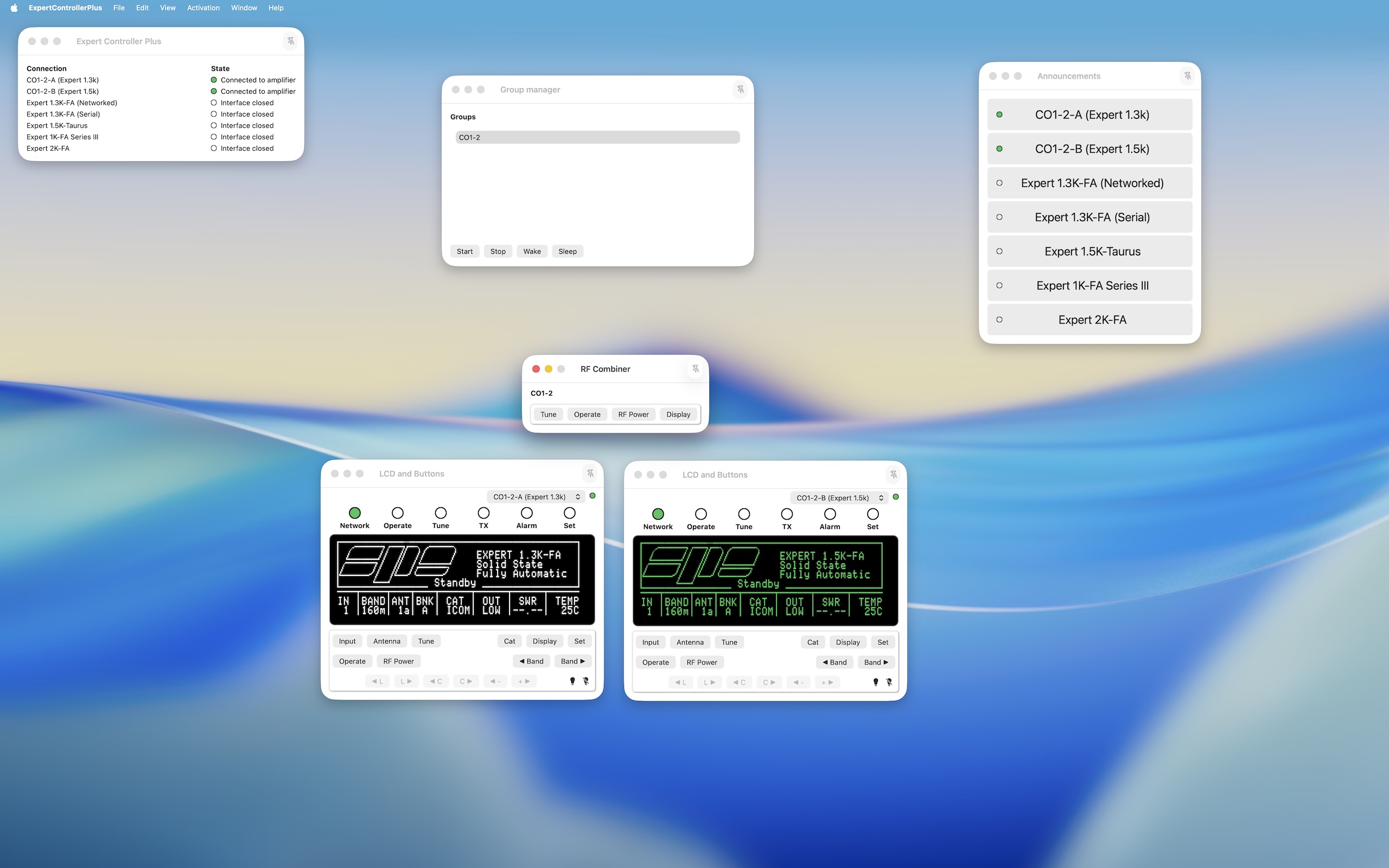 Expert Controller Plus - LCD and Buttons windows